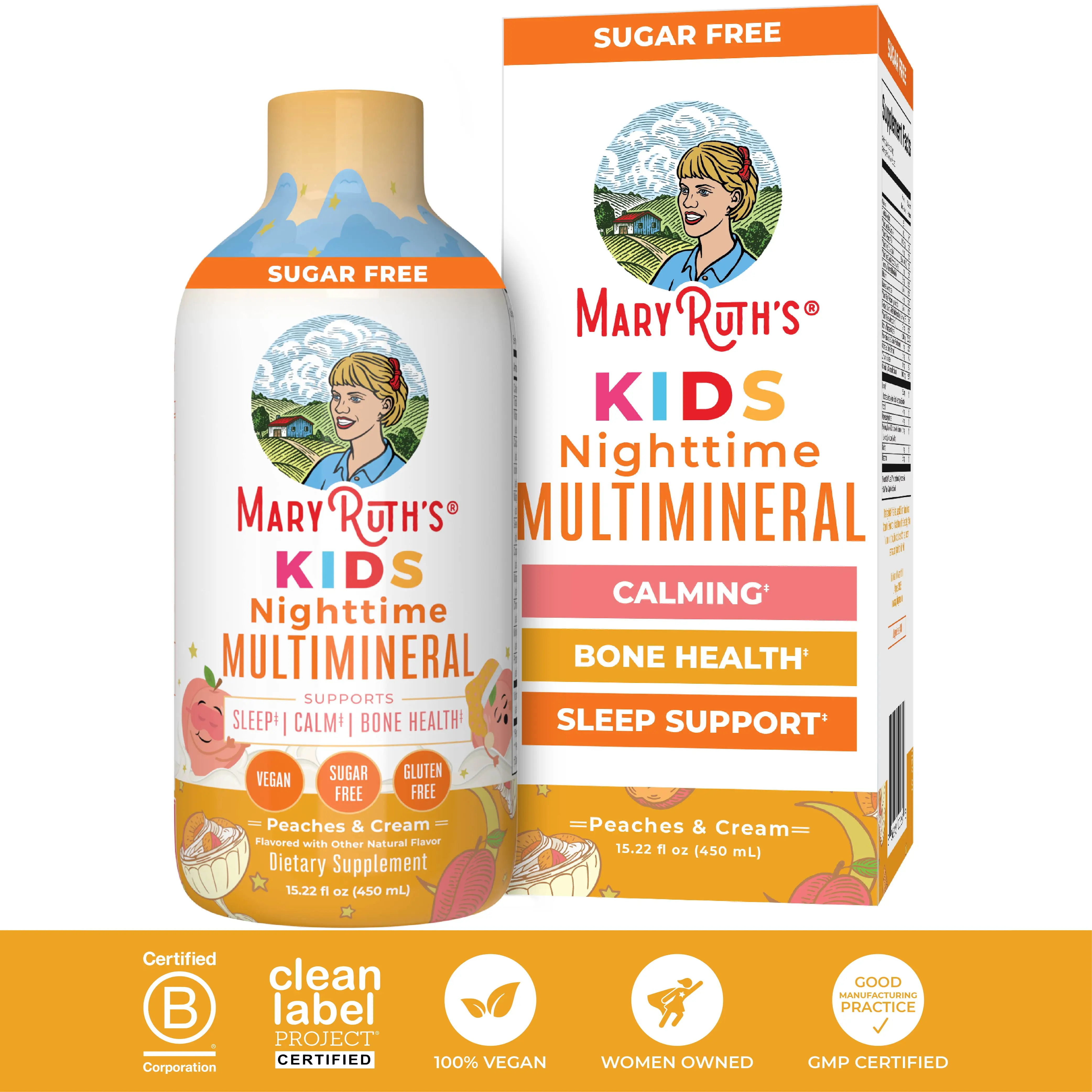 MaryRuth's Kids Liquid Nighttime Multimineral - Bone Health - Immune Health - Bedtime Supplement - Magnesium - Vegan - Sugar Free - 30-180 Servings
