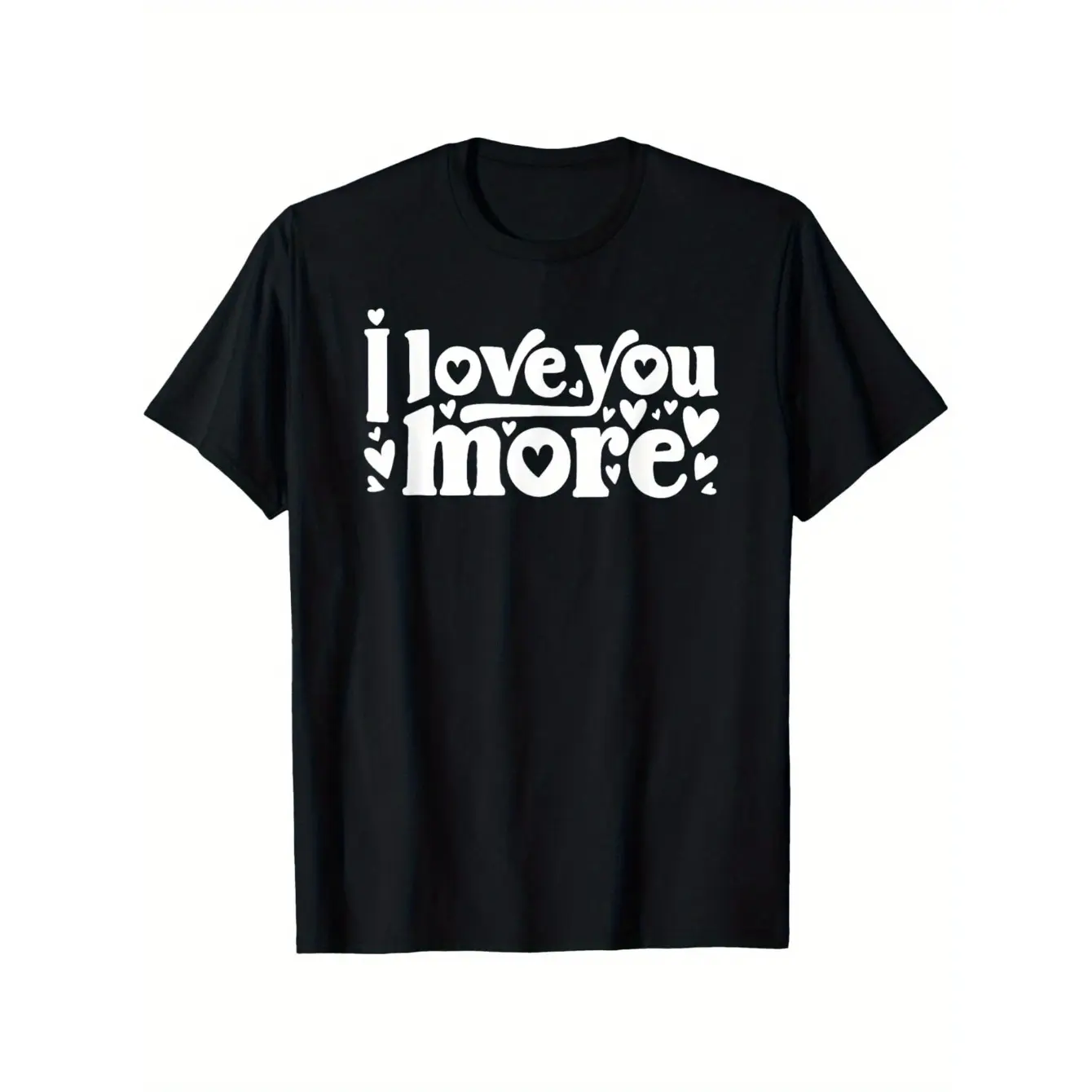 Men's Classic Stylish Humorous Love-Expressing Graphic T-Shirt - Unisex Short Sleeve Round Neck Fitted Regular Fit Streetwear Tops, Soft Breathable Fabric, Durable Print, Custom Fun Design, All Seasons Comfort, Machine Washable, Casual, Customized Fun Des