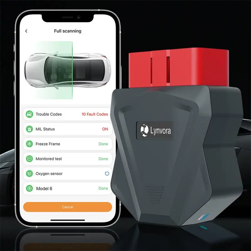 Obd2 Scanner Bluetooth No Subscription Auto Diagnostic Tester Scan for Car Engine Tool fixd Fault with Reset Scanner Code Eobd Facile Wireless Engine Code Reader for iPhone iOS & Android