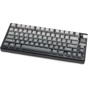 MY-K79 gradient  mechanical keyboard,Linear Red Axis Gaming Keyboard with TFT  Display&Knob,Hot Swappable Gasket Mount 75% Layout with Knob,RGB Backlit /2.4G/USB-C (Gray)