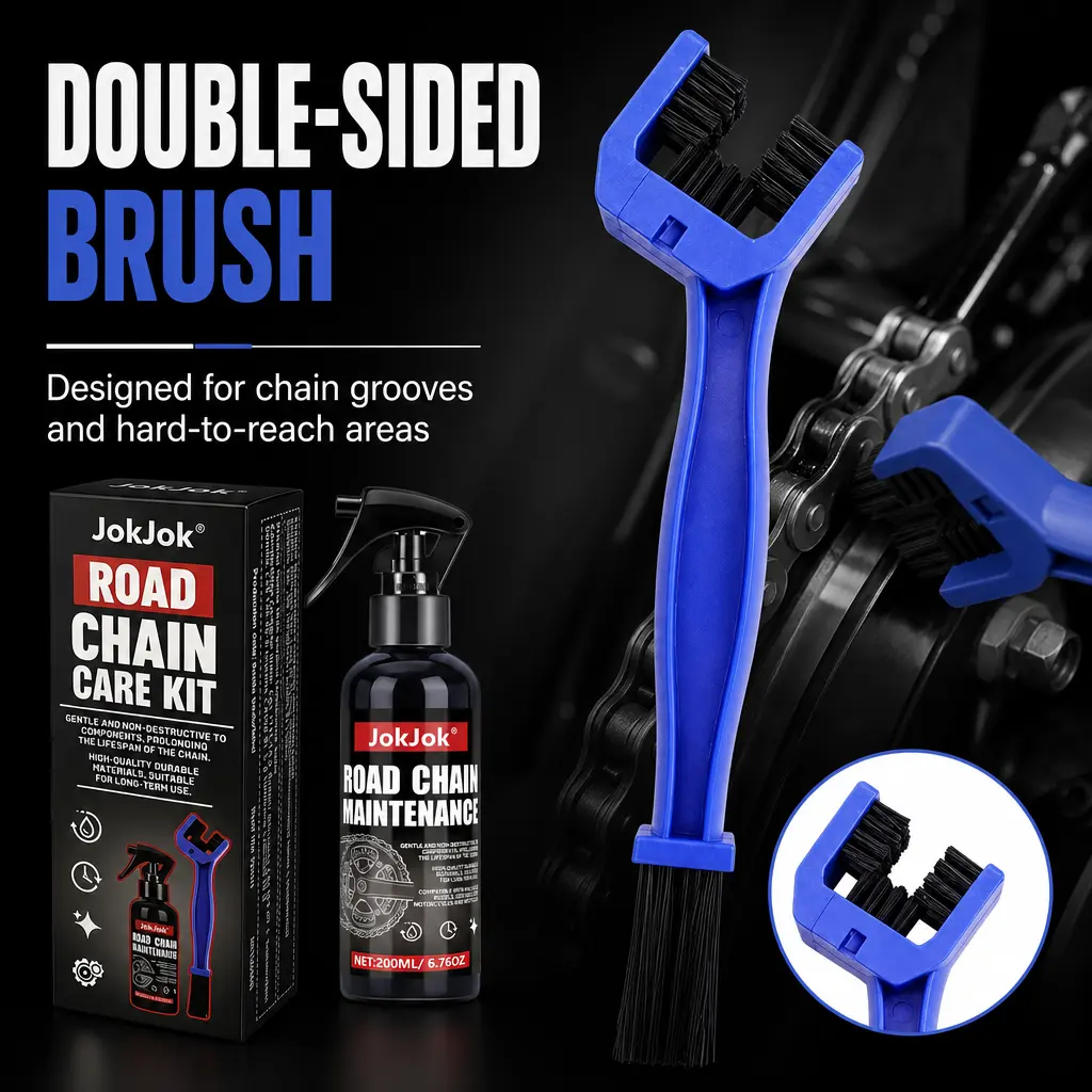 JOKJOK Sport Bike Motorcycle chain cleaning and lubrication kit, containing a complete motorcycle maintenance system, suitable for road and street motorcycles. sohochic