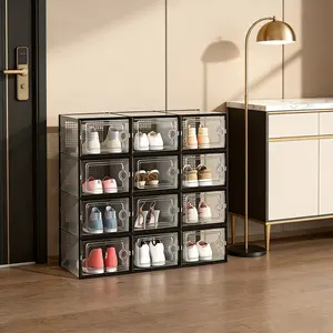 Home transparent shoe box, multi-color optional large-capacity shoe organizer storage box