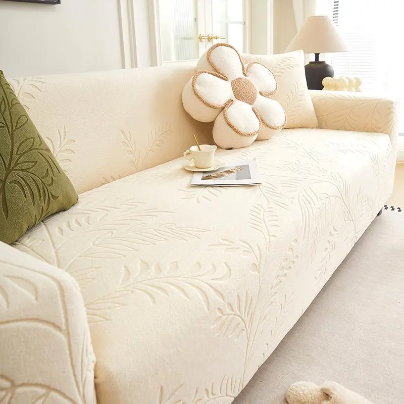 Geometric Jacquard Sofa Cover, 1 Count Modern Elastic Sofa Slipcover, Dustproof Sofa Cover for Home Living Room Decor, Sofa Couch Covers, Slipcovers For Couches And Sofas