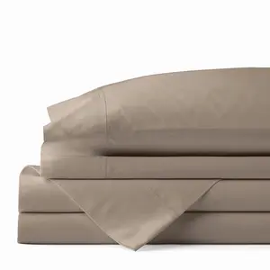 Classic Cool Cotton Percale Bed Sheet Set - Mocha