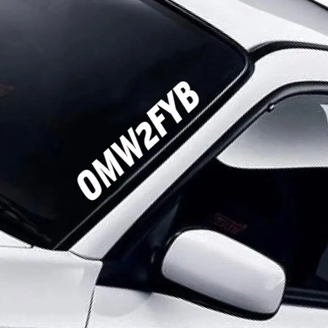 OMW2FYB Car Decal Truck Bumper Sticker Window Windshield Banner JDM Vinyl Men Funny