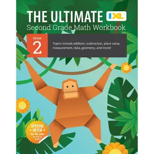 IXL The Ultimate 2nd Grade Math Workbook, Mathematics Book for Kids Ages 7-8 Covering Addition, Subtraction, Place Value, Geometry, Measuring, and More Paperback – December 1, 2019
