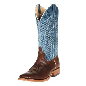 Anderson Bean Men's Square Toe Mike Tyson Bison Blue Lava Boots