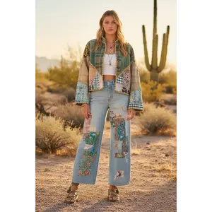 Bohemian Vintage Kantha Reversible Handmade Short Style Jacket - Aubrey