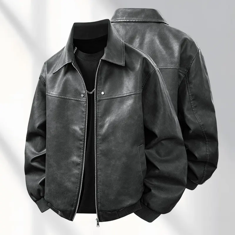 New Flight Jacket Sports Simple Loose Casual Men's Lapel Coat