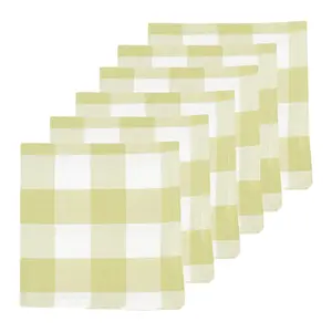 Franklin Buffalo Gingham Plaid Napkin Set of 6 by Valerie