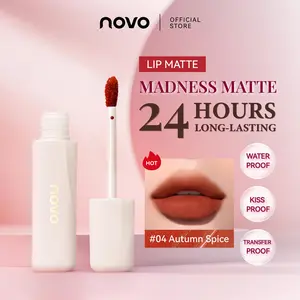 NOVO Madness Matte Lip Matte 24hrs Long Lasting Transferproof Waterproof Pigmented 14 Shades 3.3g