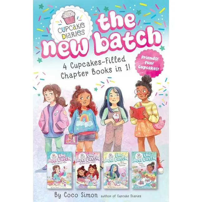 4 Cupcake-Filled Chapter Books in 1!: Emily's Cupcake Magic!; Natalie's Double Trouble; Ren's One-Of-A-Kind Cupcakes; Alana's Cupcake Garden -- Coco Simon - Hardcover