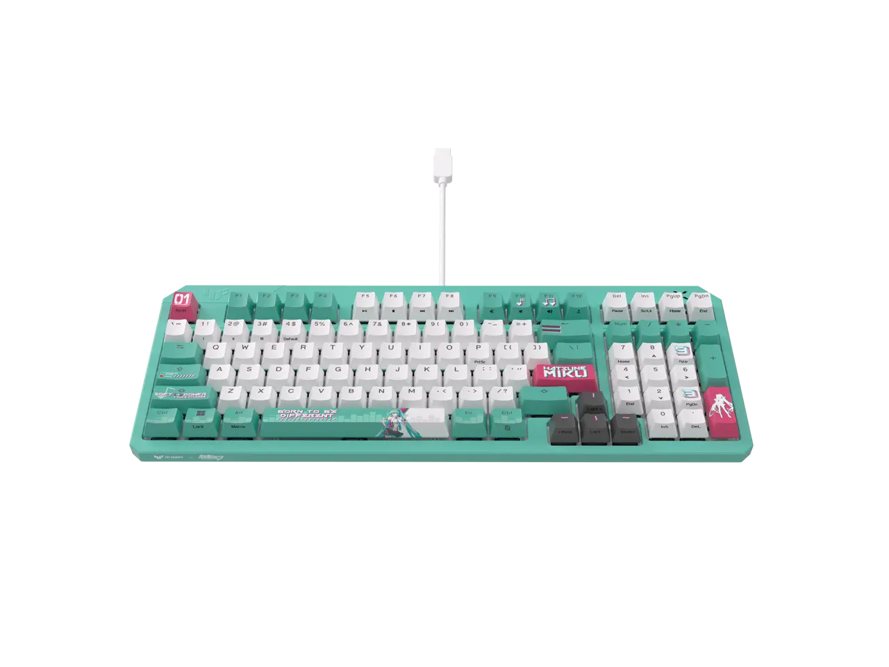 ASUS TUF Gaming K3 Gen II Hatsune Miku Edition Optical-Mechanical RGB Keyboard with IP57 Waterproof and Dust Resistance ASUS TUF Gaming K3 Gen II Hatsune Miku Edition Optical-Mechanical RGB Keyboard with IP57 Waterproof and Dust Resistance