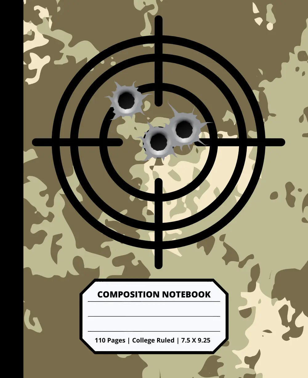 Military Army Design Composition Notebook for Adults Kids Boys Girls Teens Cute Military Camouflage Notebook Gift for Cadets or Patriots