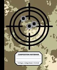Military Army Design Composition Notebook for Adults Kids Boys Girls Teens Cute Military Camouflage Notebook Gift for Cadets or Patriots