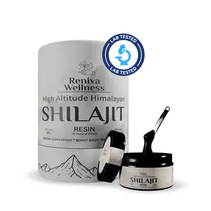 Reniva High Altitude Himalayan Shilajit Resin - Gold Grade, 75% Fulvic Acid, 85+ Trace Minerals, Energy, Focus & Immune Support, 3rd Party Lab Tested, Ayurvedic Purity, High Potency, Vegan, 30g Jar