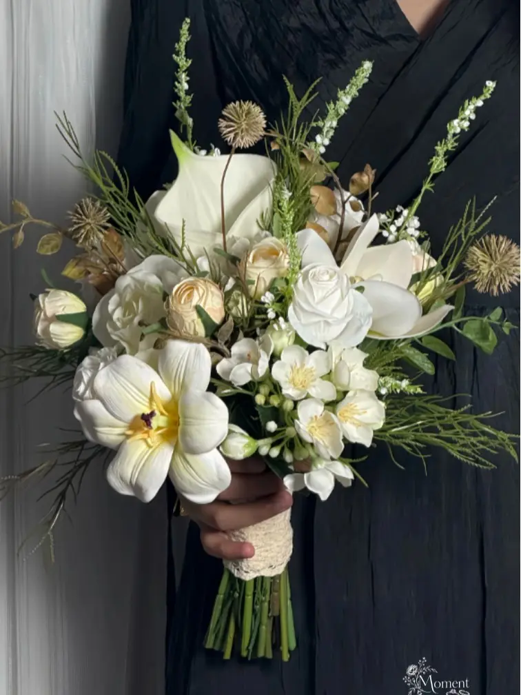 Silk Bridal Bouquet, 4 Styles Handmade Wedding Flowers, Artificial Calla Lily Bouquet