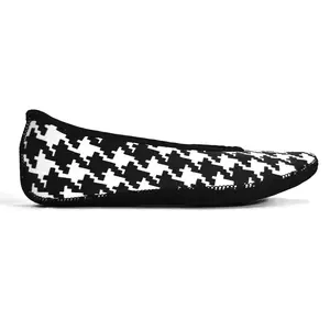 Nufoot Ballet Flats Black/White Houndstooth