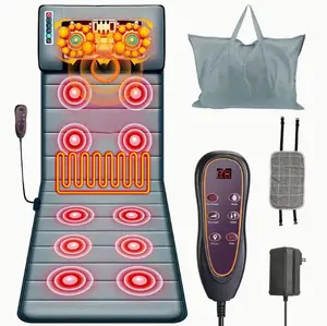 Full Body Massage Mat with Heat, 9 Vibration, Back Heating Function, Acupressure Massage,  with Storage Bag,Perfect Gift for Mom, Dad, Women, Men