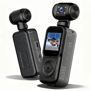 1080P Pocket Action Camera,Wearable Vlogging Handheld Camera,Wearable Body Cam,8x Digital Zoom,USB Charging,Wide Angle,Color Night Vision,Sport DV,Streaming Camera,Men Gifts