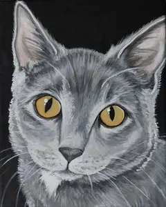 Custom Pet Portrait Painting 8x10 pet memorial, painted pet, dog, cat, pet loss, pet owner gift, personalized, gift for cat owners