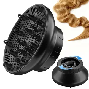 Universal Hair Dryer Diffuser Attachment, Lightweight Portable Travel Design, Suitable for Most Blow Dryers, Barber Salon Household Tool