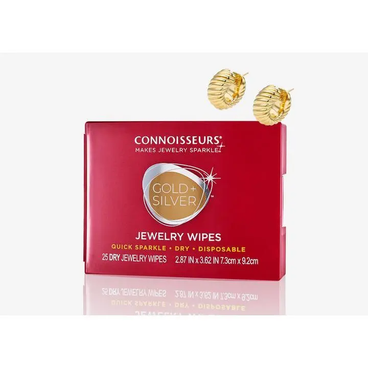 25 Disposable Anti-Tarnish Jewelry Cleaning Cloths - 2.875" x 3.625", No-Water Needed, Non-Toxic, Gold Care, Mirror-Like Luster Restoration, for Digital Cameras, Smartphones, Smartphone, Disposable Cloth