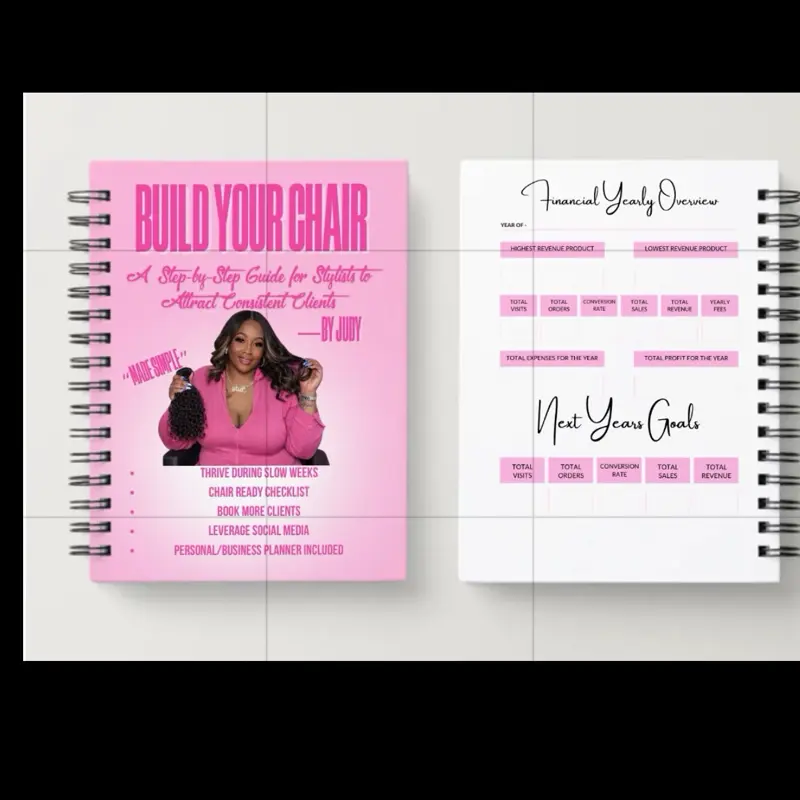 Masterplan/Planner by Judy - Step-by-Step Guide for Stylists/Entrepreneurs  to Attract Consistent Clients/Customers with Personal Business Planner Included