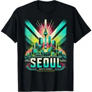 Seoul Korea Rock Style Graphic T-Shirt