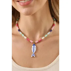 COLORFUL FISH CHOKER NECKLACE