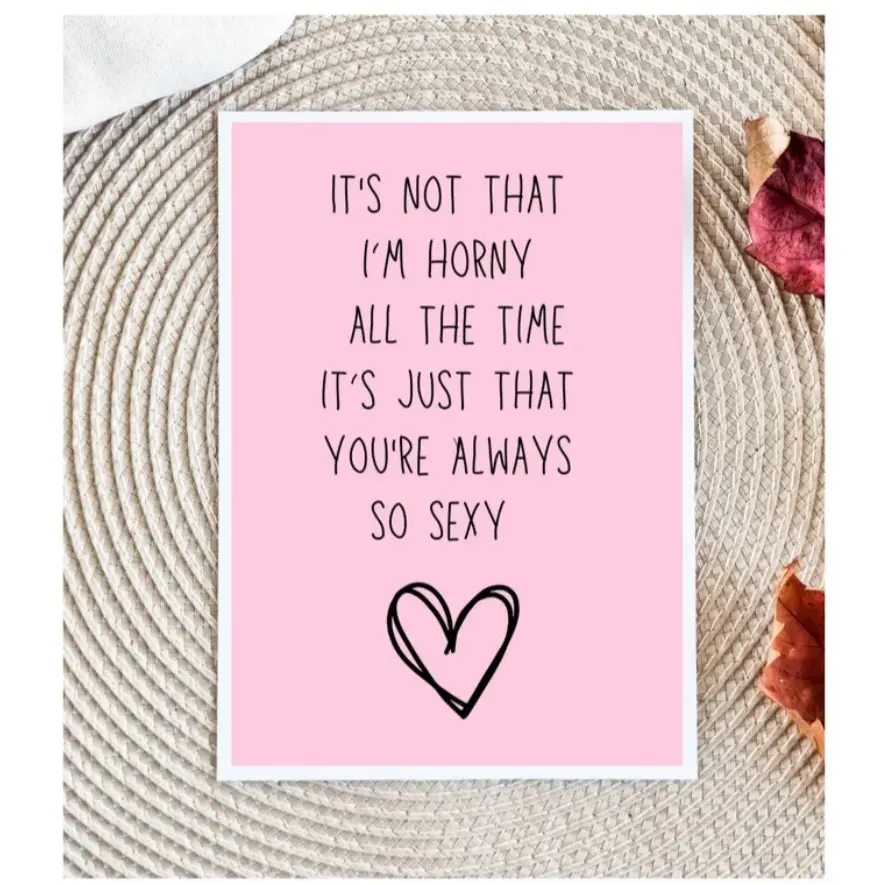 Witty Love Card - A2 Size 4.25 x 5.5 - Premium Card Stock - Punny Card - Snarky Valentine's Day Card - Witty Anniversary Card - Dirty love Cards - Card For Him - Card For Husband