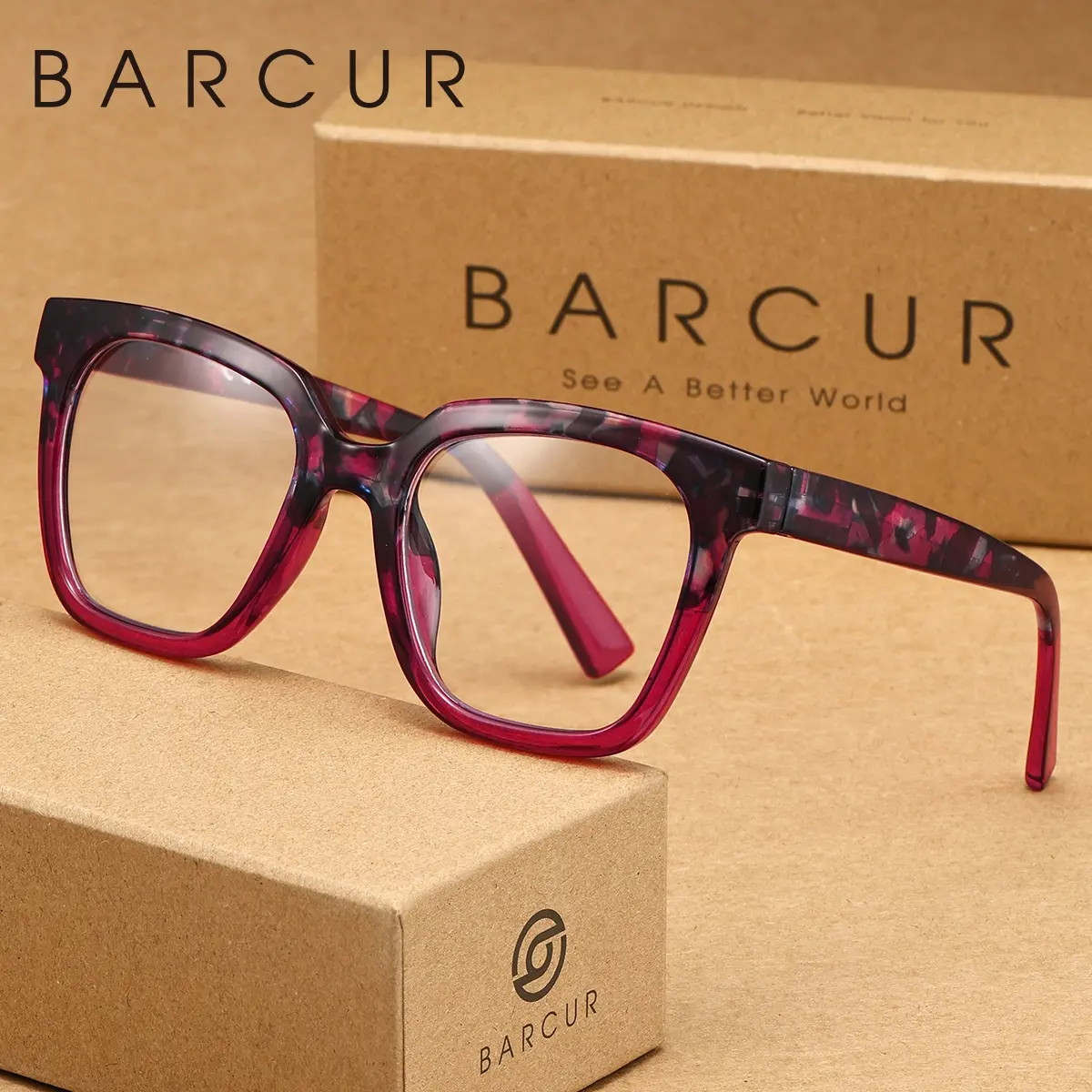 BARCUR Men's Reading Glasses, Reading Eyeglasses, High Quality Durable Eyewear, Square Frame Fashion Decoration, Enhanced Visual Comfort, Office Use, Daily, Brand Packaging Gift