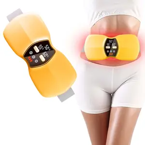 Menstrual Heating Pad Smart Uterus Warmer Belt, Cordless Heating Pad, Electric Waist Belt, Waist Vibrating Abdominal Massager，3 Heat Levels and 3 Massage Modes