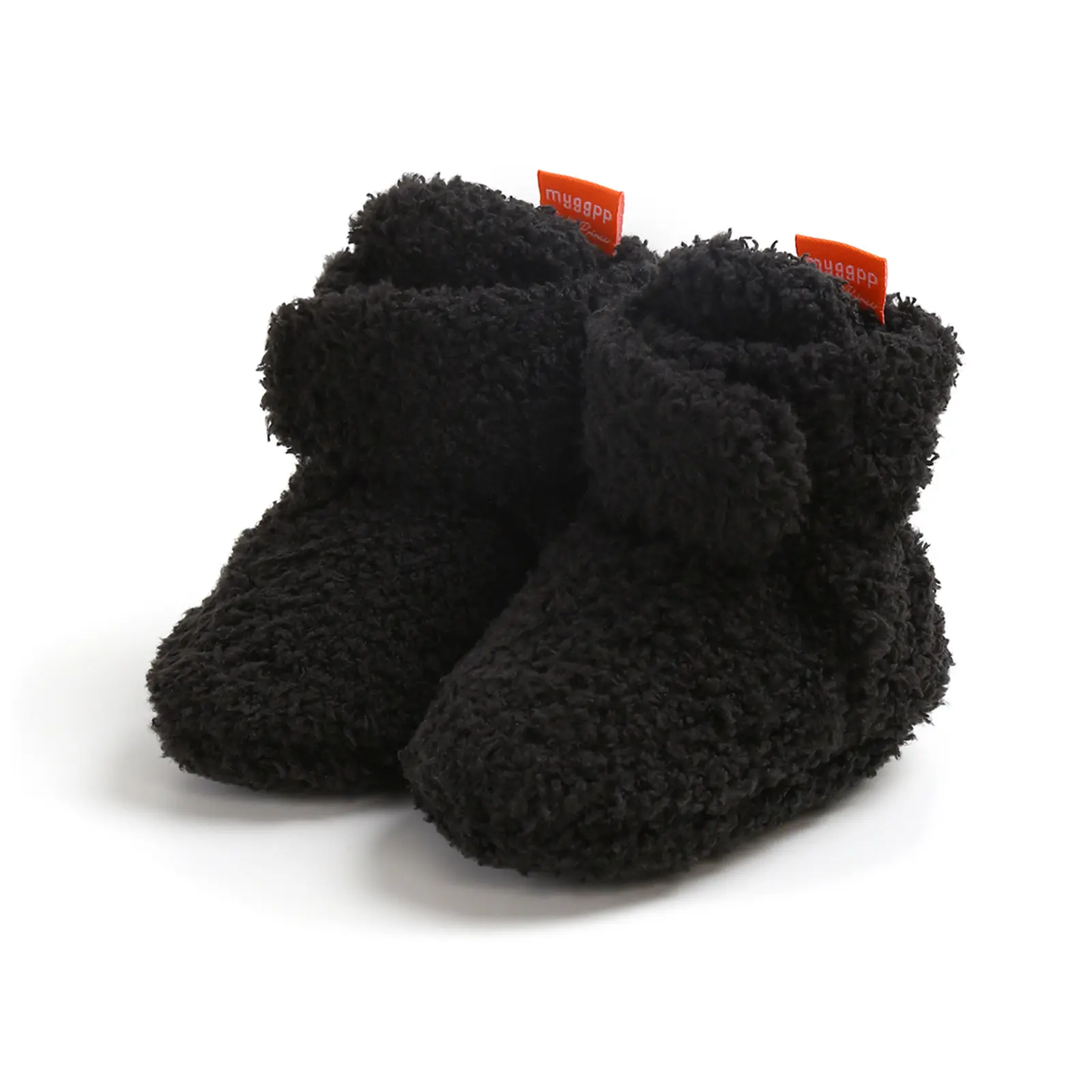 Baby Boys Girls Winter Booties Solid Color Non-Slip Cozy Fleece Lining Comfortable First Walkers for Infants 0-18 Months