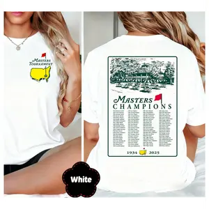 100% Cotton 2025 Masters Golf Tournament Champion Shirt, Golf Player Fan Tee, Unisex Golf Gift