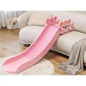 Toddler Slide,Kids Slide Playset for Toddler,Indoor Outdoor Slide Toddler Playset with Ball & Hoop, and Non-Slip Steps,Gift for Boys and Girls 1-3 Years (Pink)