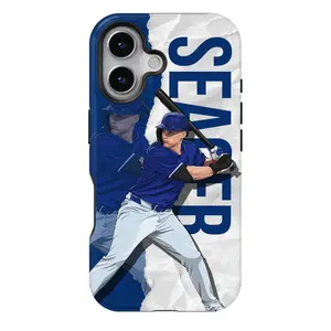 Seager Star MagSafe Tough Phone Case, Shockproof Durable Baseball Cover, Dual Layer Armor Protection, Gift For iPhone Series (11 to 17 Pro Max)