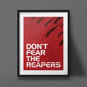 Mass Effect Poster Design Video Game Art Print Don't Fear the Reapers