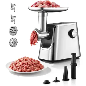Meat  Electric 3000W Max with High-Efficiency Copper , Auto-Reverse &  Storage - 3-in-1 Sausage Stuffer & Kubbe Maker Making for  Use, Stainless Steel