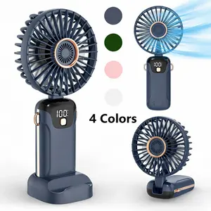 USB Rechargeable Handheld Fan, Portable Cooling Fan with Digital Display, 90° Adjustable Handheld Fan for Outdoor Sports