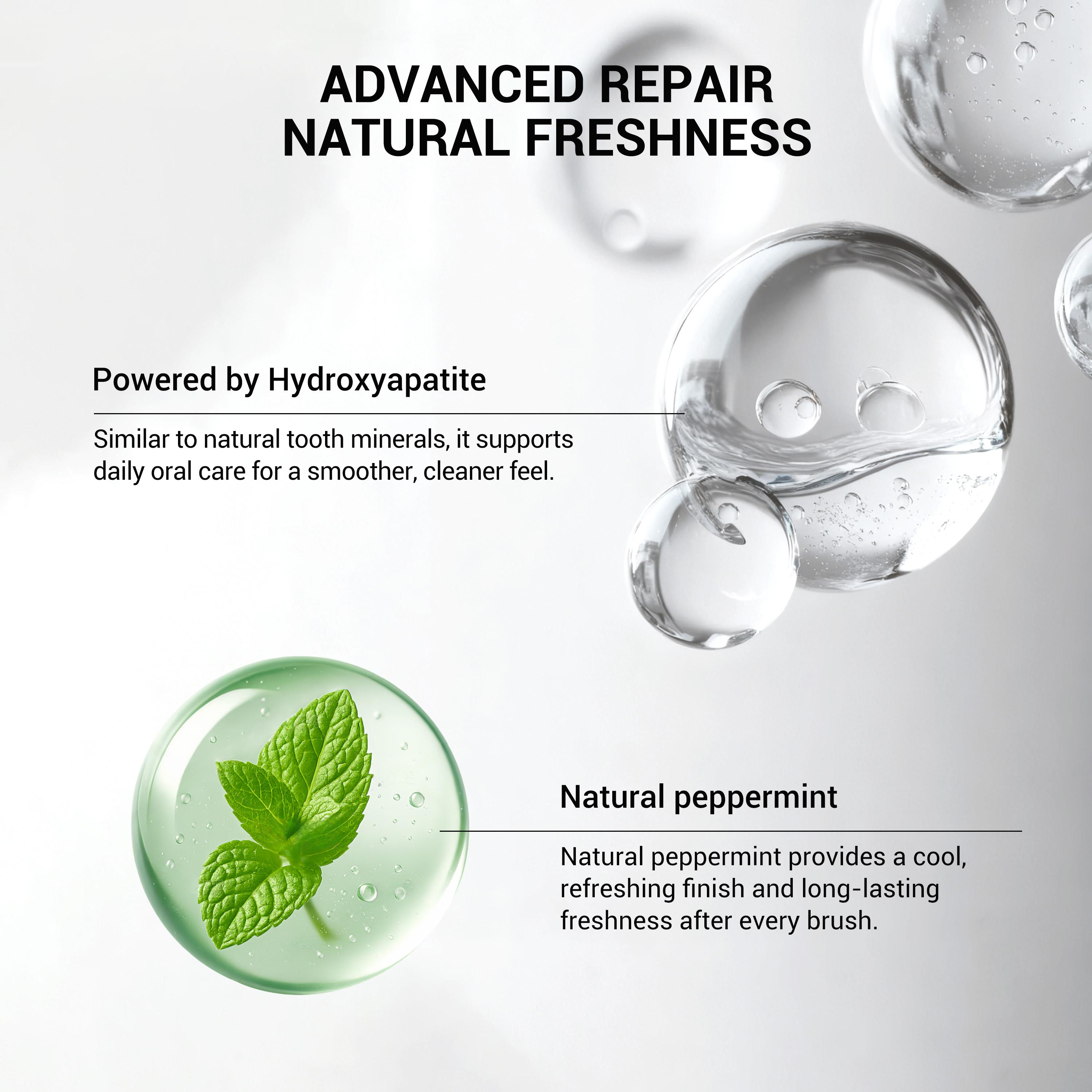 【CEELIKE】Fluoride-Free Nano Hydroxyapatite Toothpaste | Advanced Enamel Repair & Long-Lasting Fresh Breath | Mild Mint | 4.23 oz