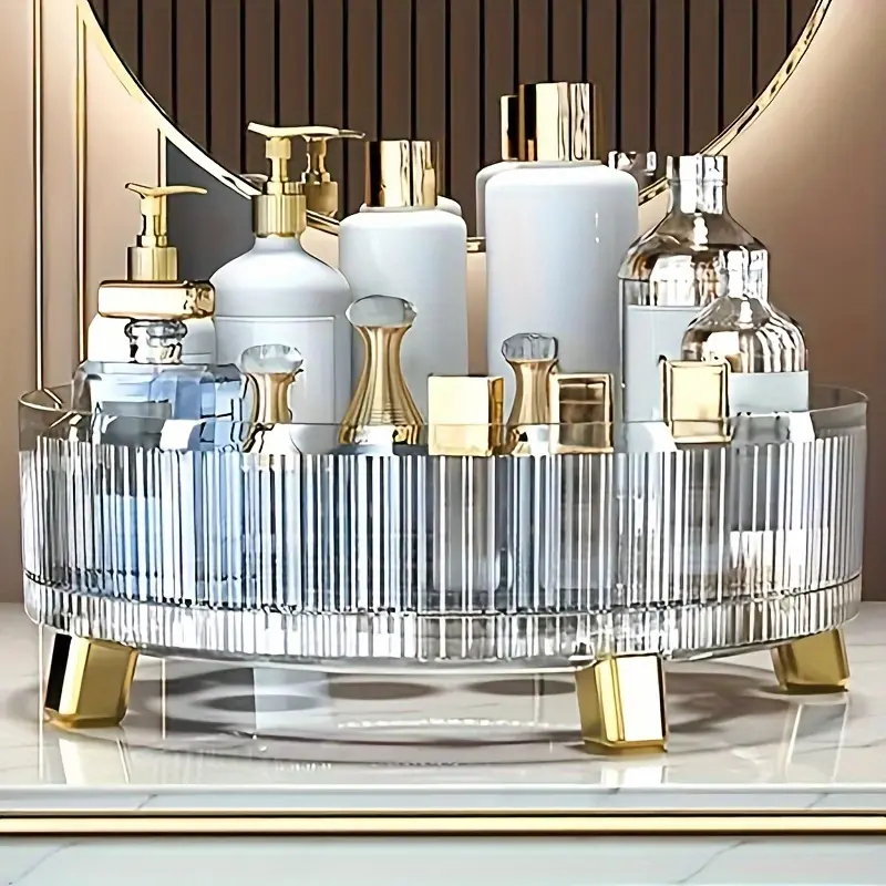 360° Deluxe Rotating Makeup Organizer - Effortlessly Access Your Beauty Collection, Perfect For Vanity, Bathroom & Kitchen Countertops, Spacious Enough For Perfumes2025，Christmas and New Year gifts for women