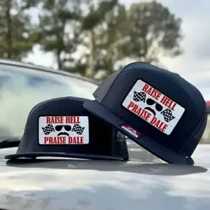 Raise Hell Praise Dale Hat | 7 Panel Racing Trucker Cap | Vintage Motorsport Driver Snapback Gift For Him, Gift For Her
