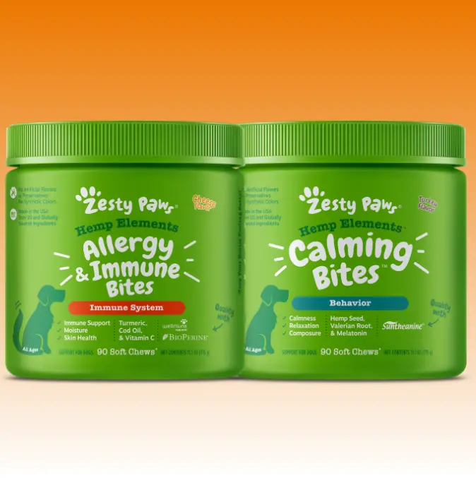 TikTok Exclusive Bundle Daily Balance Duo: Hemp Allergy and Immune Bites & Hemp Calming Bites