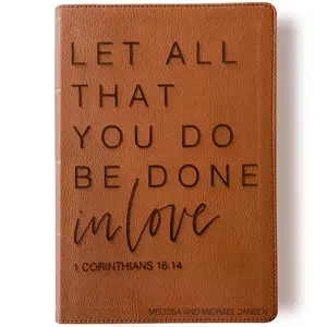 Personalized NRSV Bible with Apocrypha - Let All That You do be Done in Love - Catholic - Add a Name for FREE - CUSTOM