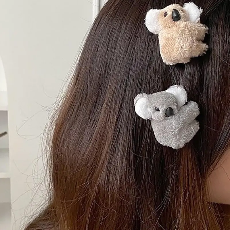 Women 2pcs Cartoon Koala Decor Hair Claw Set, Casual Versatile Shark Clip for Women & Girls, Elegant All-match Fashion Accessories for Daily & Party Decoration, Exquisite Jewelry for Birthday Gifts, Super Cute Clips, Hair Claws Set, Hairclips