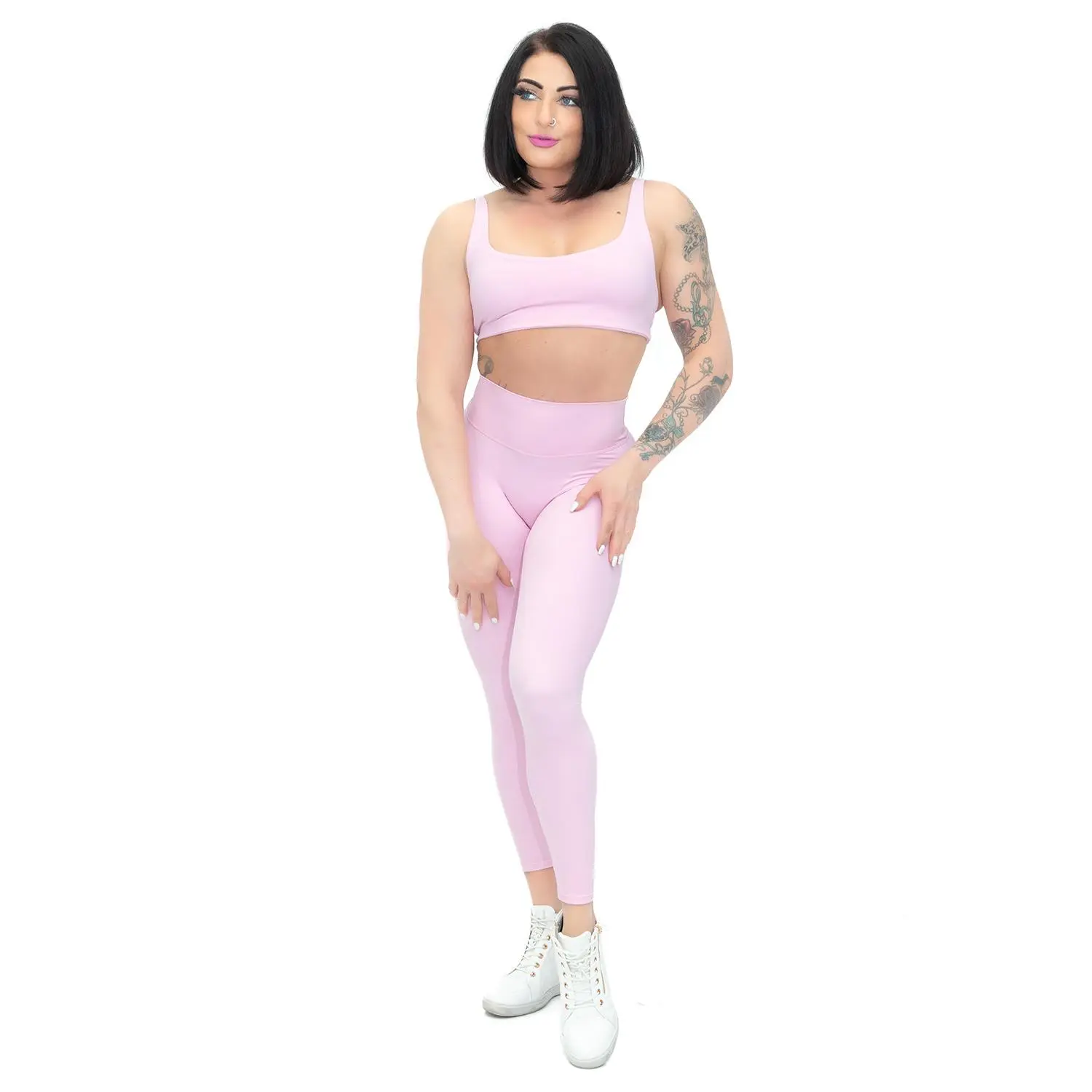 Bombshell Booty Pop Gym Diva Leggings - Oh Baby Pink