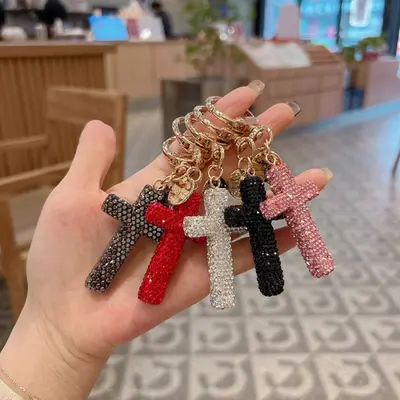 Pony Bead Keychain Cross TikTok Shop - Main Image