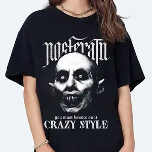 Nosferatu Limited Edition T-Shirt Crazy Style You Must Bounce On It Casual 100% Soft Cotton Unisex Halloween Gift for Men and Women