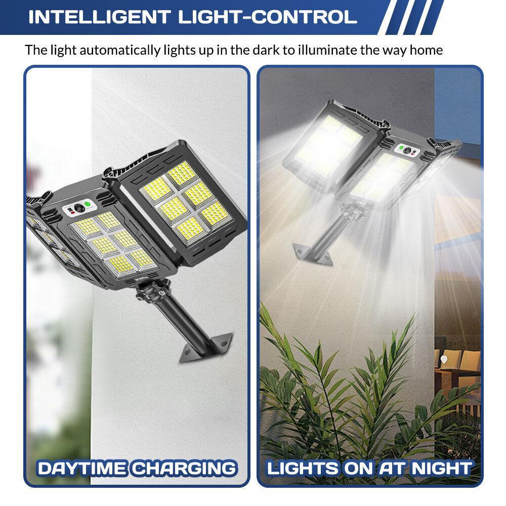 LED Solar Flood Light, Outdoor Motion Sensor Light, 800 LEDs Solar Security Lights,Remote Control, IP65 Waterproof,Super Bright 3 Brightness 3 Modes,6000mAh Motion Sensor Outdoor Lights for Outside,Perfect Christmas & New Year Gift ldea